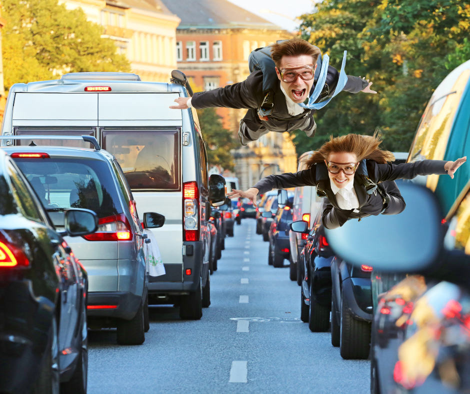 flying over traffic